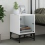 Bedside table with white glass door 35x37x50 cm by , Nightstands - Ref: Foro24-836518, Price: 40,99 €, Discount: %