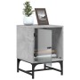 Bedside table with concrete gray glass door 35x37x50 cm by , Nightstands - Ref: Foro24-836524, Price: 39,83 €, Discount: %