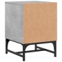 Bedside table with concrete gray glass door 35x37x50 cm by , Nightstands - Ref: Foro24-836524, Price: 39,83 €, Discount: %