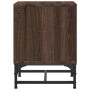 Bedside table with glass door brown oak 35x37x50 cm by , Nightstands - Ref: Foro24-836530, Price: 43,97 €, Discount: %