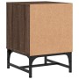 Bedside table with glass door brown oak 35x37x50 cm by , Nightstands - Ref: Foro24-836530, Price: 43,97 €, Discount: %