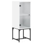 Armario auxiliar con puerta de vidrio blanco 35x37x100 cm de , Aparadores - Ref: Foro24-836553, Precio: 50,76 €, Descuento: %