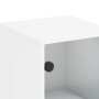 Armario auxiliar con puerta de vidrio blanco 35x37x100 cm de , Aparadores - Ref: Foro24-836553, Precio: 50,76 €, Descuento: %