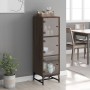 Sideboard with oak brown glass doors 35x37x120 cm by , Sideboards - Ref: Foro24-836566, Price: 68,58 €, Discount: %