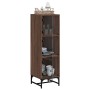 Sideboard with oak brown glass doors 35x37x120 cm by , Sideboards - Ref: Foro24-836566, Price: 68,58 €, Discount: %