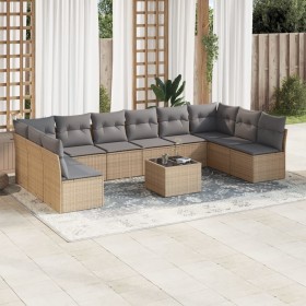 11-teiliges Gartensofa-Set mit beigen synthetischen Rattankissen von , Gartensets - Ref: Foro24-3249938, Preis: 697,99 €, Rab...