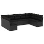 8-teiliges Gartensofa-Set und schwarze synthetische Rattankissen von , Gartensets - Ref: Foro24-3249904, Preis: 560,88 €, Rab...