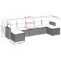 7-piece garden dining set and black synthetic rattan cushions by , Modular outdoor sofas - Ref: Foro24-3251672, Price: 458,61...