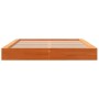 Estructura de cama madera maciza pino marrón cera 160x200 cm de , Camas y somieres - Ref: Foro24-844426, Precio: 135,68 €, De...