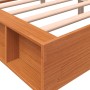 Wax brown pine solid wood bed frame 160x200 cm by , Beds and slatted bases - Ref: Foro24-844426, Price: 135,58 €, Discount: %