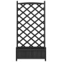 Planter with solid black fir wood trellis by , Pots and planters - Ref: Foro24-365490, Price: 76,25 €, Discount: %