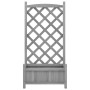 Planter with solid gray fir wood trellis by , Pots and planters - Ref: Foro24-365486, Price: 55,60 €, Discount: %