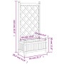 Pflanzgefäß mit Gitter aus massivem grauem Tannenholz von , Töpfe und Pflanzgefäße - Ref: Foro24-365486, Preis: 55,54 €, Raba...