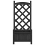 Jardinera con enrejado madera maciza de abeto negro de , Maceteros y jardineras - Ref: Foro24-365484, Precio: 39,40 €, Descue...