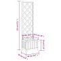 Pflanzgefäß mit Gitter aus massivem schwarzem Tannenholz von , Töpfe und Pflanzgefäße - Ref: Foro24-365478, Preis: 63,99 €, R...