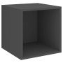 Wall cabinet 2 pcs gray plywood 37x37x37 cm by , Shelves and shelves - Ref: Foro24-805451, Price: 46,73 €, Discount: %