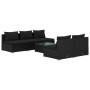 6-teiliges Gartensofa-Set und schwarze synthetische Rattankissen von , Gartensets - Ref: Foro24-3101448, Preis: 628,72 €, Rab...