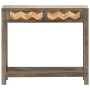 Mesa consola de madera maciza de mango gris 86x30x76 cm de vidaXL, Mesas auxiliares - Ref: Foro24-282737, Precio: 158,75 €, D...