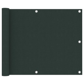 Toldo para balcón tela oxford verde oscuro 75x600 cm de , Sombrillas - Ref: Foro24-134999, Precio: 26,54 €, Descuento: %