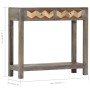 Mesa consola de madera maciza de mango gris 86x30x76 cm de vidaXL, Mesas auxiliares - Ref: Foro24-282737, Precio: 158,75 €, D...