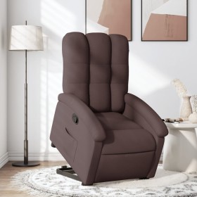 Sillón reclinable elevable tela marrón oscuro de , Sillones - Ref: Foro24-3204097, Precio: 297,99 €, Descuento: %