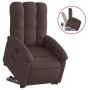 Sillón reclinable elevable tela marrón oscuro de , Sillones - Ref: Foro24-3204097, Precio: 270,22 €, Descuento: %