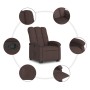 Sillón reclinable elevable tela marrón oscuro de , Sillones - Ref: Foro24-3204097, Precio: 270,22 €, Descuento: %