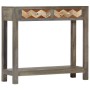 Mesa consola de madera maciza de mango gris 86x30x76 cm de vidaXL, Mesas auxiliares - Ref: Foro24-282737, Precio: 158,75 €, D...