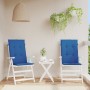 High back garden chair cushion 2 pcs blue fabric 120x50x3 cm by , Cushions for chairs and sofas - Ref: Foro24-314116, Price: ...