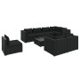 Set de muebles de jardín 9 pzas y cojines ratán sintético negro de , Conjuntos de jardín - Ref: Foro24-3102616, Precio: 886,9...