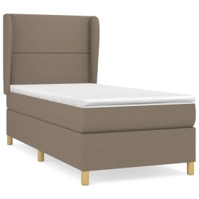 Box spring bed with taupe gray fabric mattress 80x200 cm by , Beds and slatted bases - Ref: Foro24-3128401, Price: 351,42 €, ...