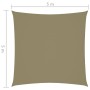 Square shade sail in beige Oxford fabric, 5x5 m. by , Umbrellas - Ref: Foro24-135141, Price: 75,99 €, Discount: %