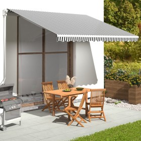 Replacement fabric for anthracite gray and white awning 4x3.5 m by , Awnings - Ref: Foro24-311988, Price: 64,99 €, Discount: %