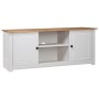 Mueble para TV madera de pino estilo Panamá blanco 120x40x50 cm de vidaXL, Muebles TV - Ref: Foro24-282672, Precio: 148,83 €,...