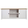 Mueble para TV madera de pino estilo Panamá blanco 120x40x50 cm de vidaXL, Muebles TV - Ref: Foro24-282672, Precio: 148,90 €,...