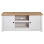 Mueble para TV madera de pino estilo Panamá blanco 120x40x50 cm de vidaXL, Muebles TV - Ref: Foro24-282672, Precio: 148,83 €,...