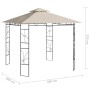 Cremefarbener Pavillon 3x3x2,7 m 160 g/m² von , Zelte und Pavillons - Ref: Foro24-313912, Preis: 200,62 €, Rabatt: %