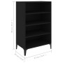 Aparador de madera contrachapada negro 57x35x90 cm de , Aparadores - Ref: Foro24-806131, Precio: 68,03 €, Descuento: %