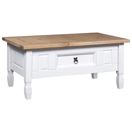 Mesa de centro Corona Range pino mexicano blanco 100x55x45 cm de vidaXL, Mesas de centro - Ref: Foro24-282626, Precio: 123,88...