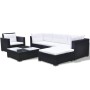 Set muebles de jardín y cojines 6 piezas ratán sintético negro de , Conjuntos de jardín - Ref: Foro24-42102, Precio: 741,06 €...