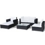 Set muebles de jardín y cojines 6 piezas ratán sintético negro de , Conjuntos de jardín - Ref: Foro24-42102, Precio: 741,06 €...