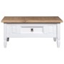 Corona Range coffee table white Mexican pine 100x55x45 cm by vidaXL, Coffee table - Ref: Foro24-282626, Price: 123,88 €, Disc...