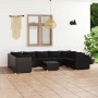 Set de muebles de jardín 10 pzas cojines ratán sintético negro de , Conjuntos de jardín - Ref: Foro24-3101976, Precio: 1,00 €...