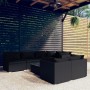 8-teiliges Gartenmöbel-Set und Kissen aus synthetischem Rattan schwarz von , Gartensets - Ref: Foro24-3102464, Preis: 808,99 ...