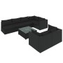 Set de muebles de jardín 8 pzas y cojines ratán sintético negro de , Conjuntos de jardín - Ref: Foro24-3102464, Precio: 808,9...