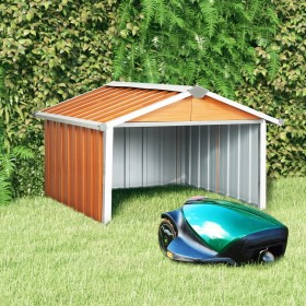 Galvanized steel lawnmower shed in brown, 92x97x63 cm by , Sheds - Ref: Foro24-150910, Price: 124,62 €, Discount: %