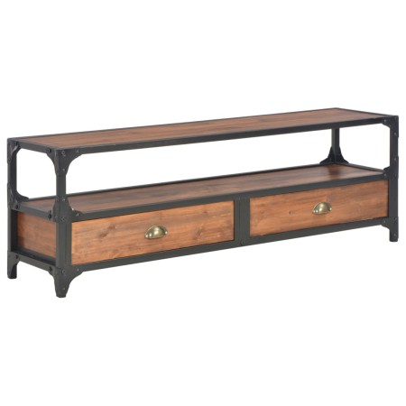 TV stand with 2 solid pine wood drawers 120x30x40 cm by vidaXL, TV Furniture - Ref: Foro24-247622, Price: 131,47 €, Discount: %