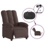 Sillón reclinable eléctrico tela marrón oscuro de , Sillones - Ref: Foro24-3204073, Precio: 249,83 €, Descuento: %