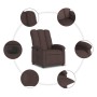 Sillón reclinable eléctrico tela marrón oscuro de , Sillones - Ref: Foro24-3204073, Precio: 249,83 €, Descuento: %