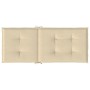 Cojín silla de jardín respaldo alto 2 uds tela beige 120x50x3cm de , Cojines para sillas y sofás - Ref: Foro24-47542, Precio:...